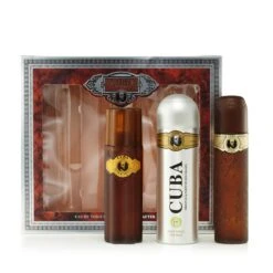 Gold Gift Set Body Spray After Shave Eau De Toilette For Men By Cuba