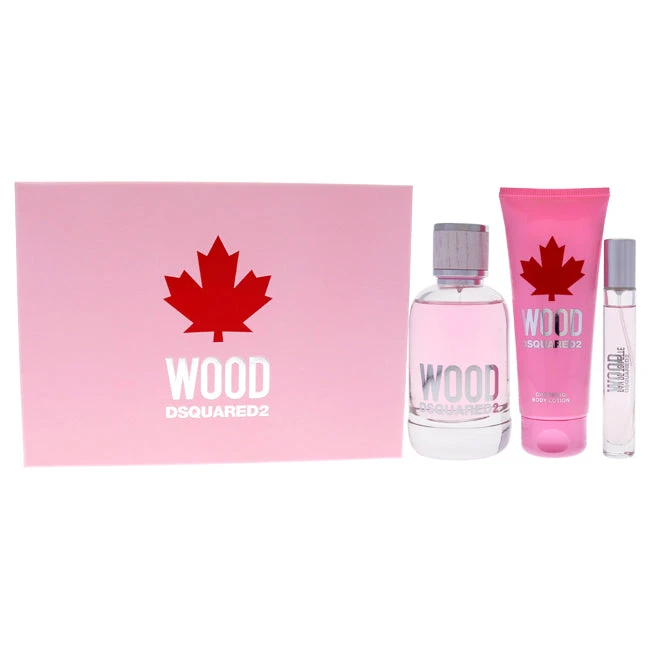 Wood Pour Femme By Dsquared2 For Women - 3 Pc Gift Set 3 Wood Pour Femme By Dsquared2 For Women - 3 Pc Gift Set