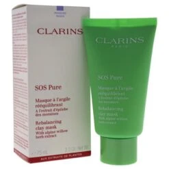 SOS Pure Rebalancing Clay Mask By Clarins For Women - 2.3 Oz Mask